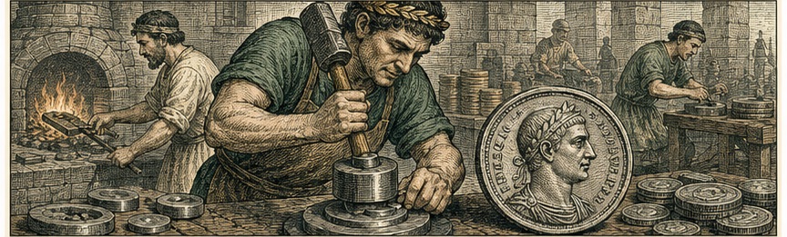 Editorial engraving: Coins become a thing